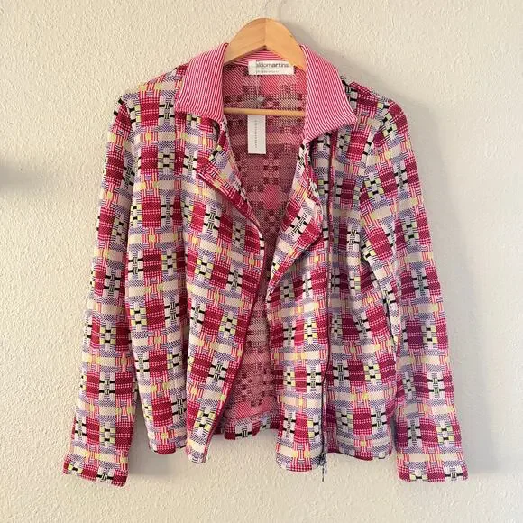 NEW Anthropologie Aldomartins Plaid Moto Jacket